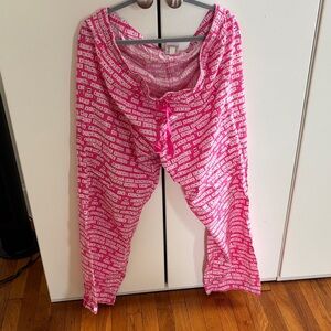 Women's Pink Patterned Pajama Pants vineyard vines
